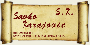 Savko Karajović vizit kartica